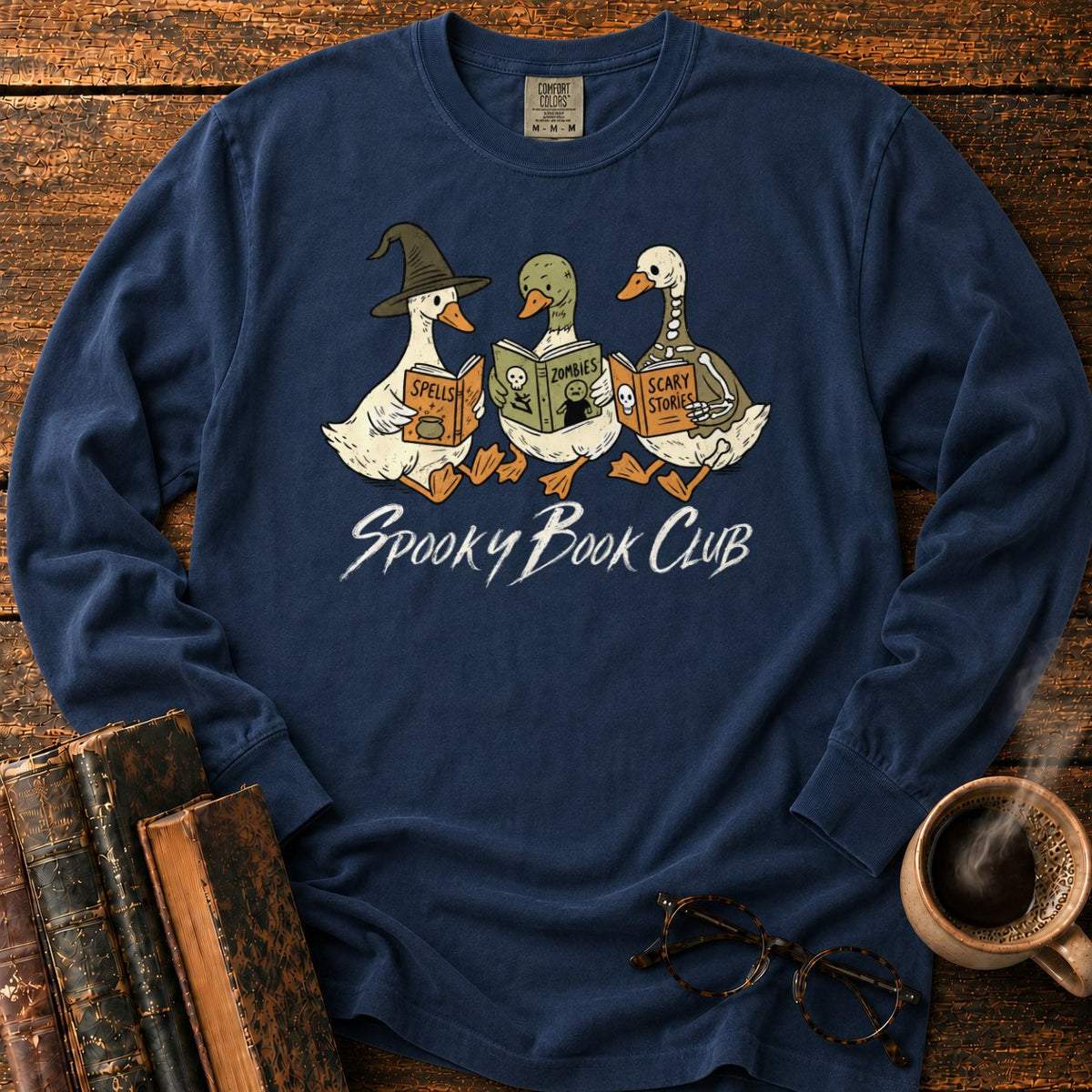 Spooky Book Club Geese LS T-Shirt in Midnight – BooksThreads