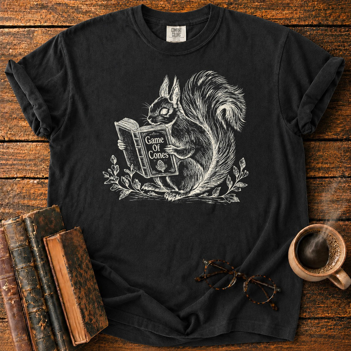 Squirrel Game Of Cones T-Shirt in Black – BooksThreads