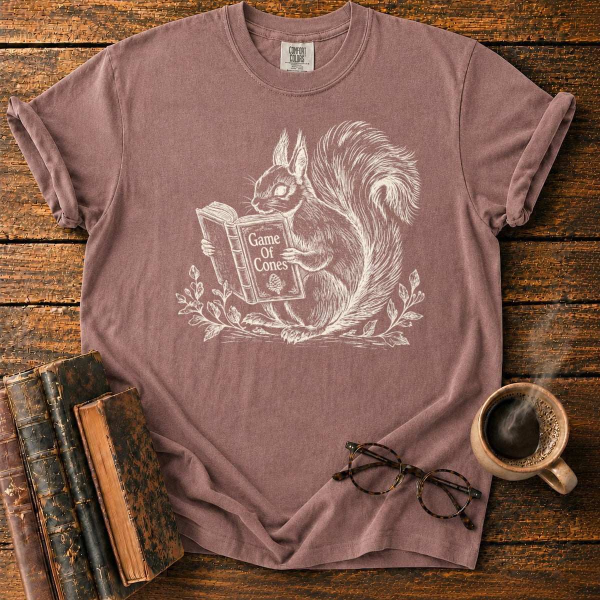 Squirrel Game Of Cones T-Shirt in Espresso – BooksThreads
