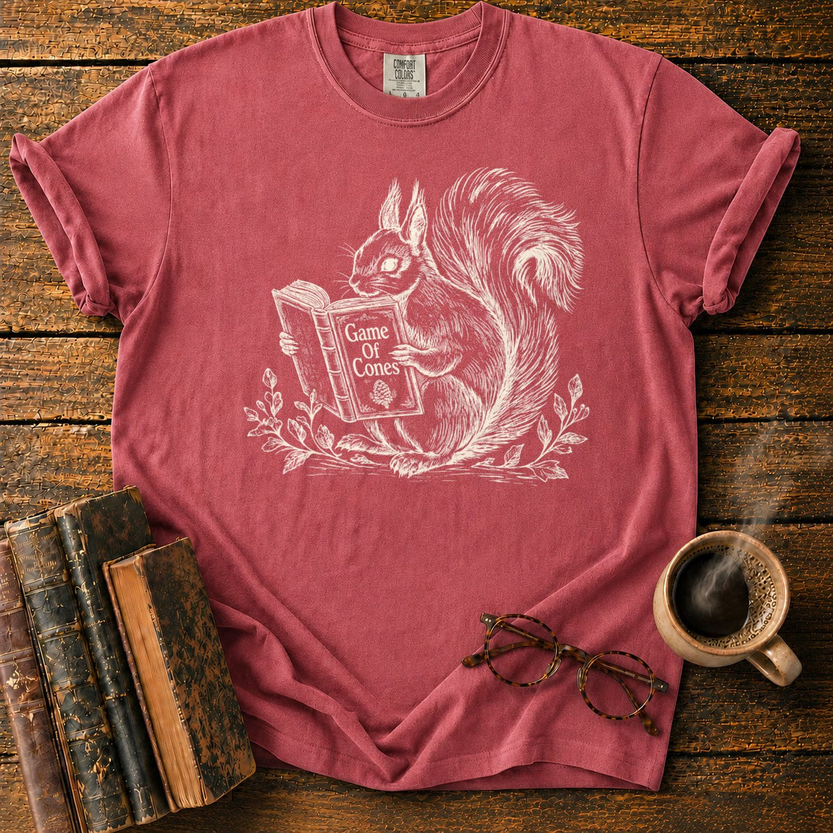 Squirrel Game Of Cones T-Shirt in Watermelon – BooksThreads