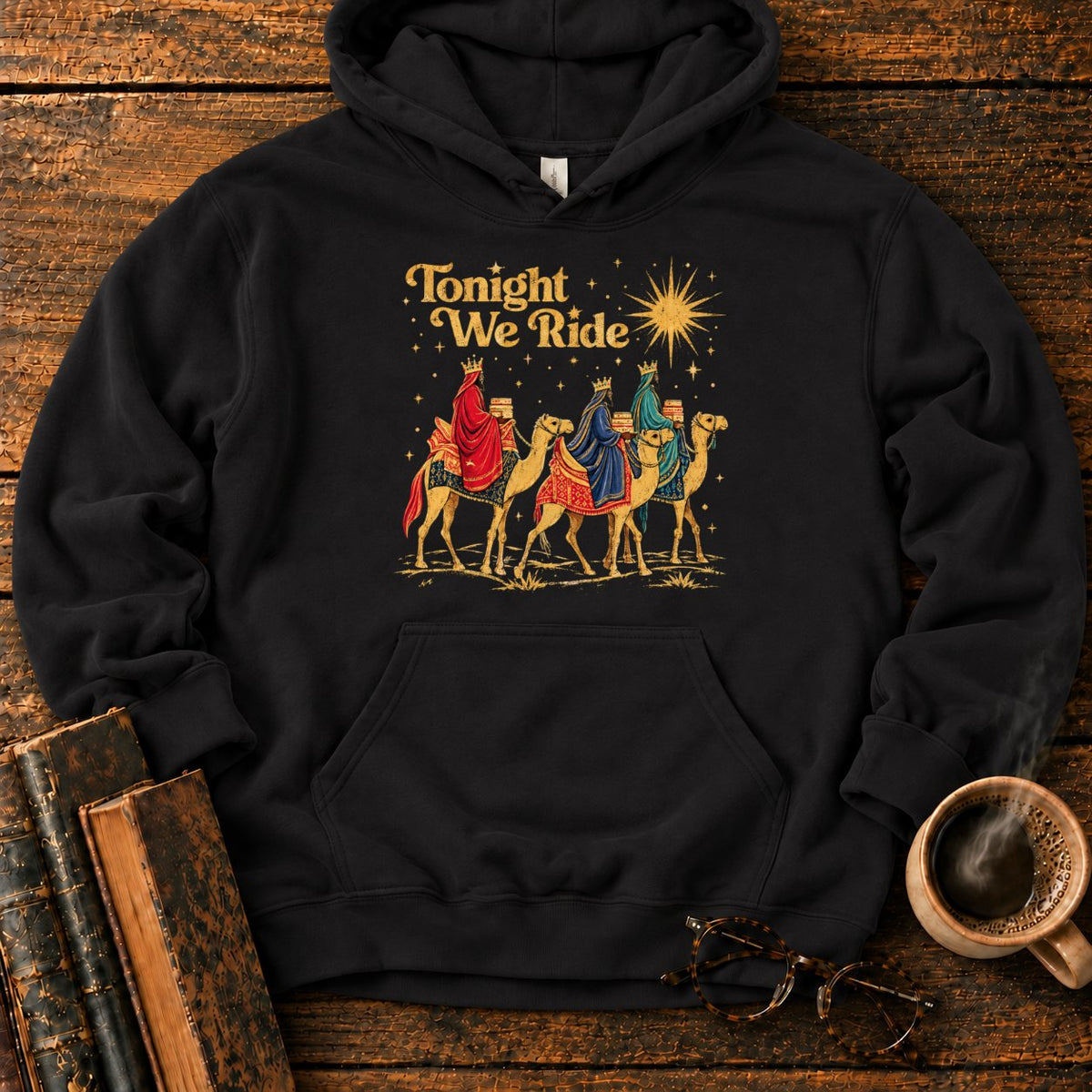 Tonight We Ride Vintage Camel Riders Hoodie in Black – BooksThreads