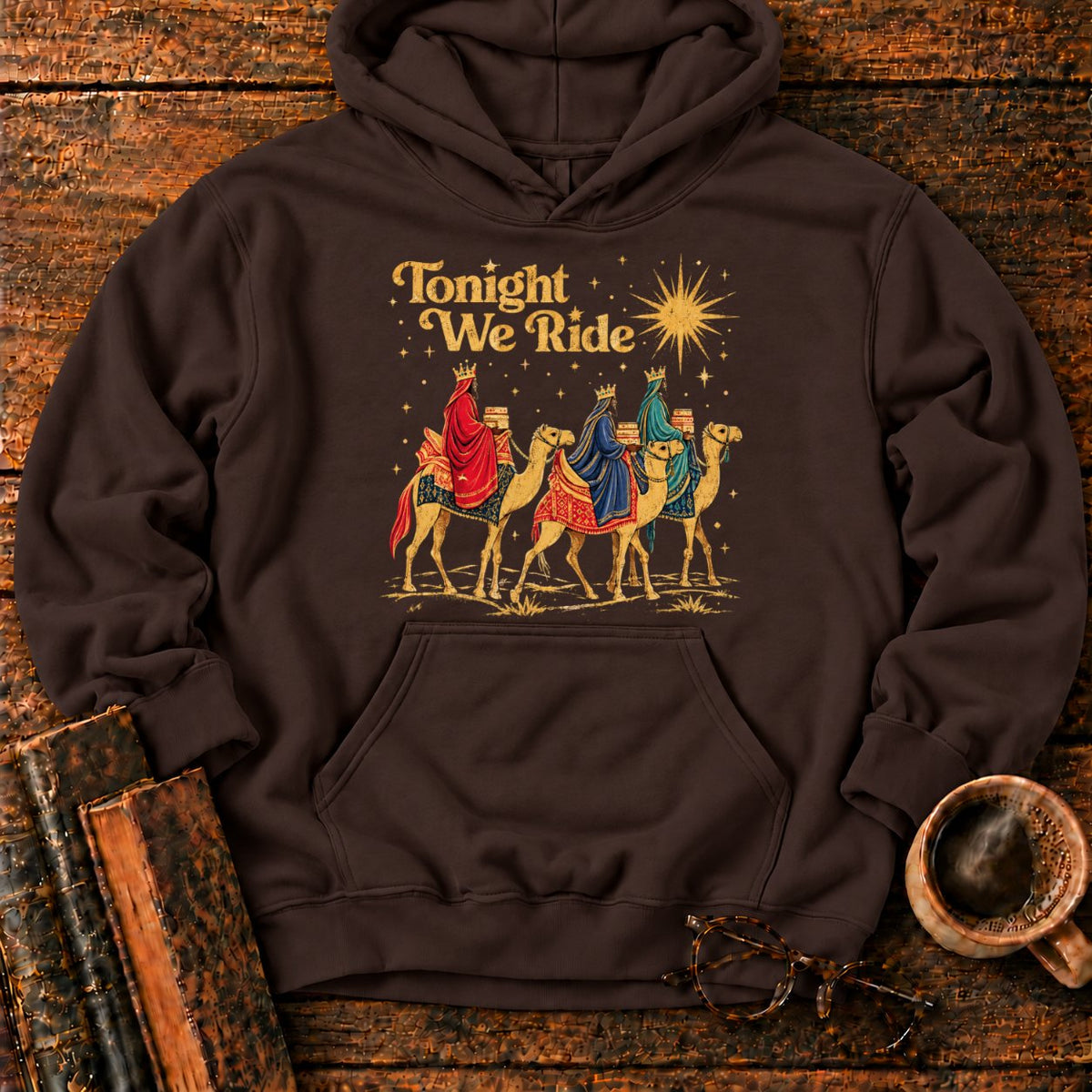 Tonight We Ride Vintage Camel Riders Hoodie in Dark Chocolate – BooksThreads