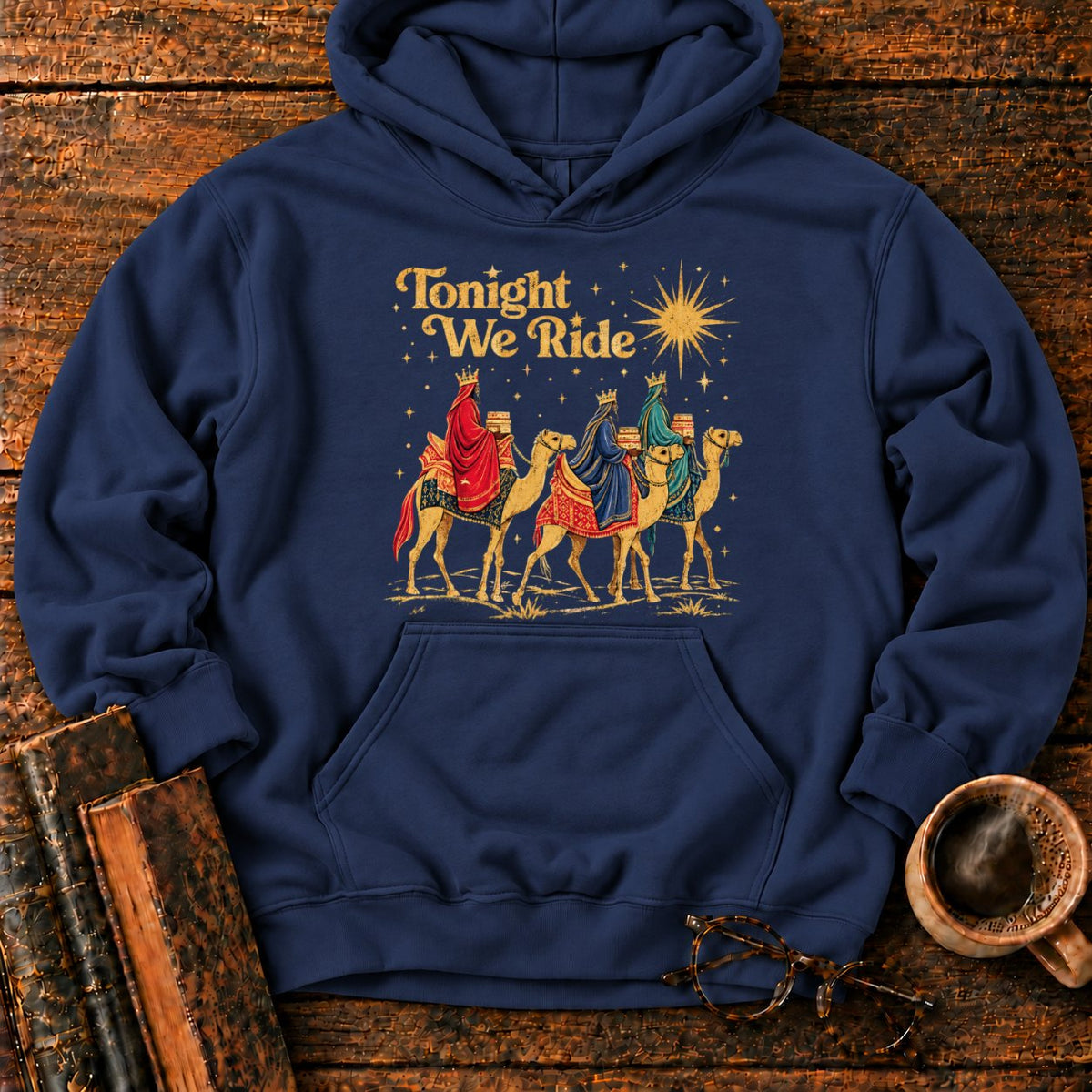 Tonight We Ride Vintage Camel Riders Hoodie in Navy – BooksThreads
