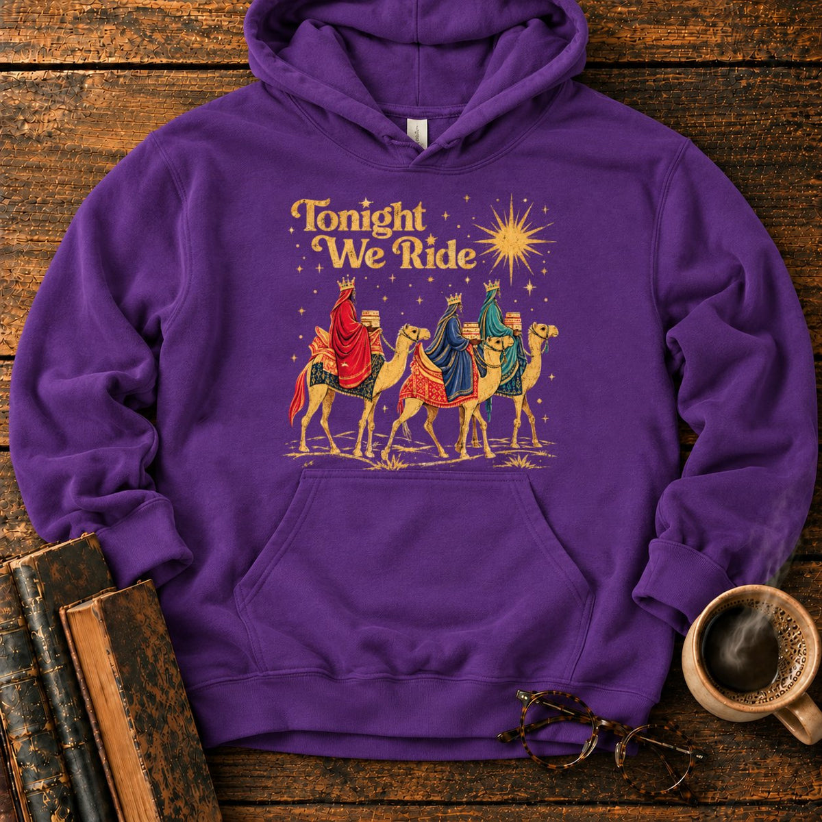 Tonight We Ride Vintage Camel Riders Hoodie in Purple – BooksThreads