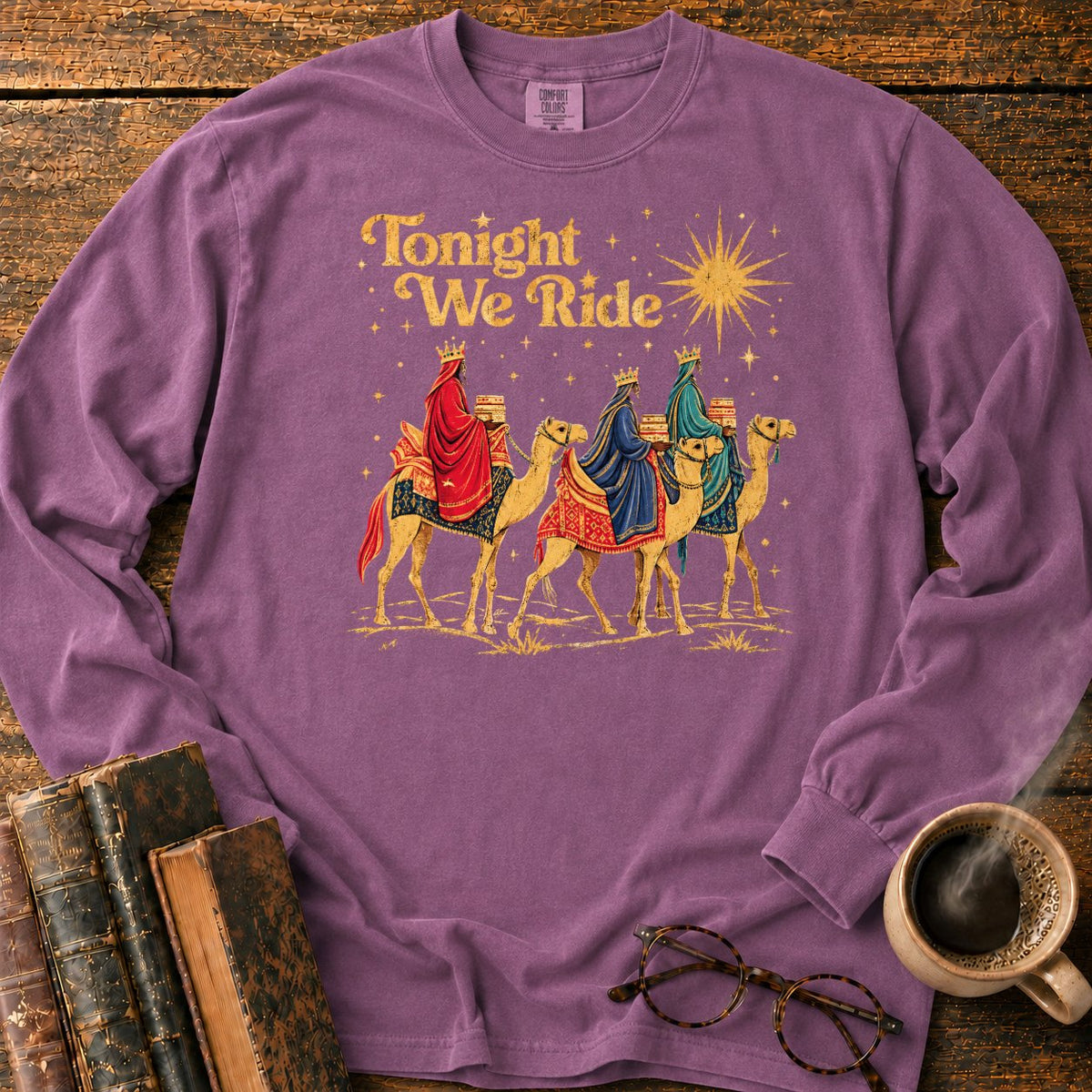 Tonight We Ride Vintage Camel Riders LS T-Shirt in Berry – BooksThreads