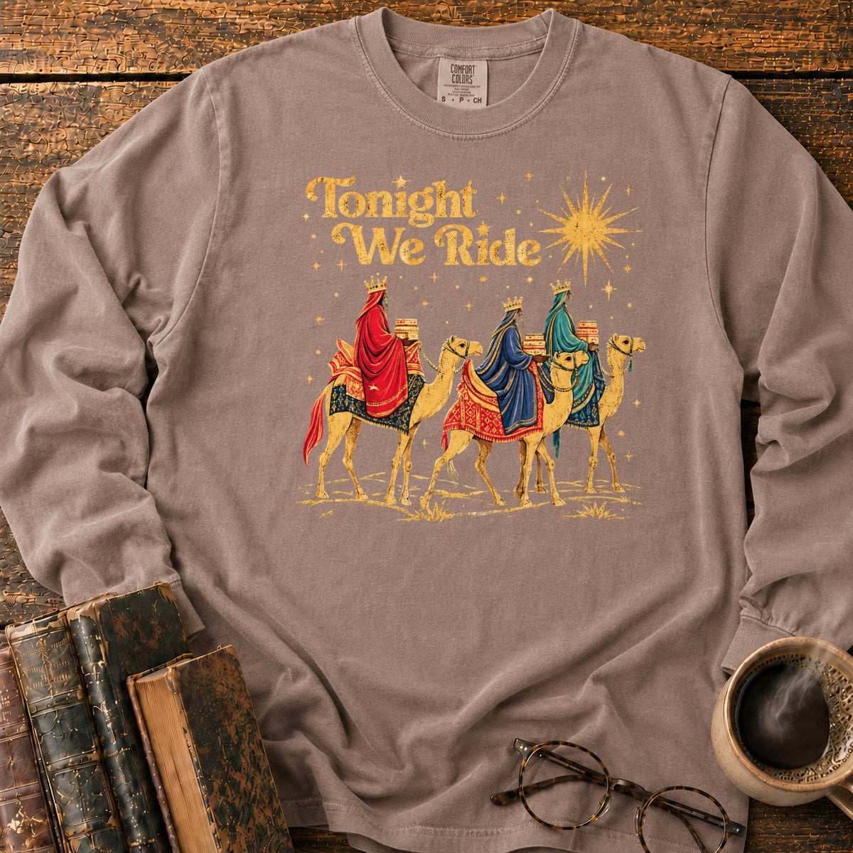 Tonight We Ride Vintage Camel Riders LS T-Shirt in Espresso – BooksThreads