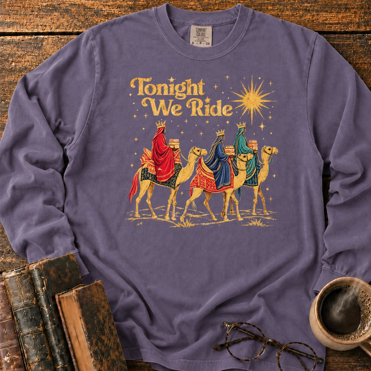 Tonight We Ride Vintage Camel Riders LS T-Shirt in Grape – BooksThreads