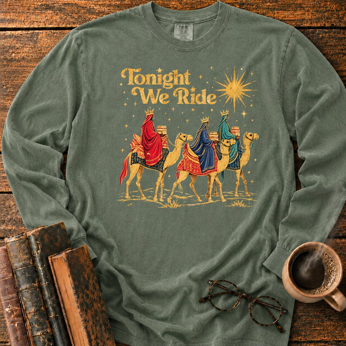 Tonight We Ride Vintage Camel Riders LS T-Shirt in Hemp – BooksThreads