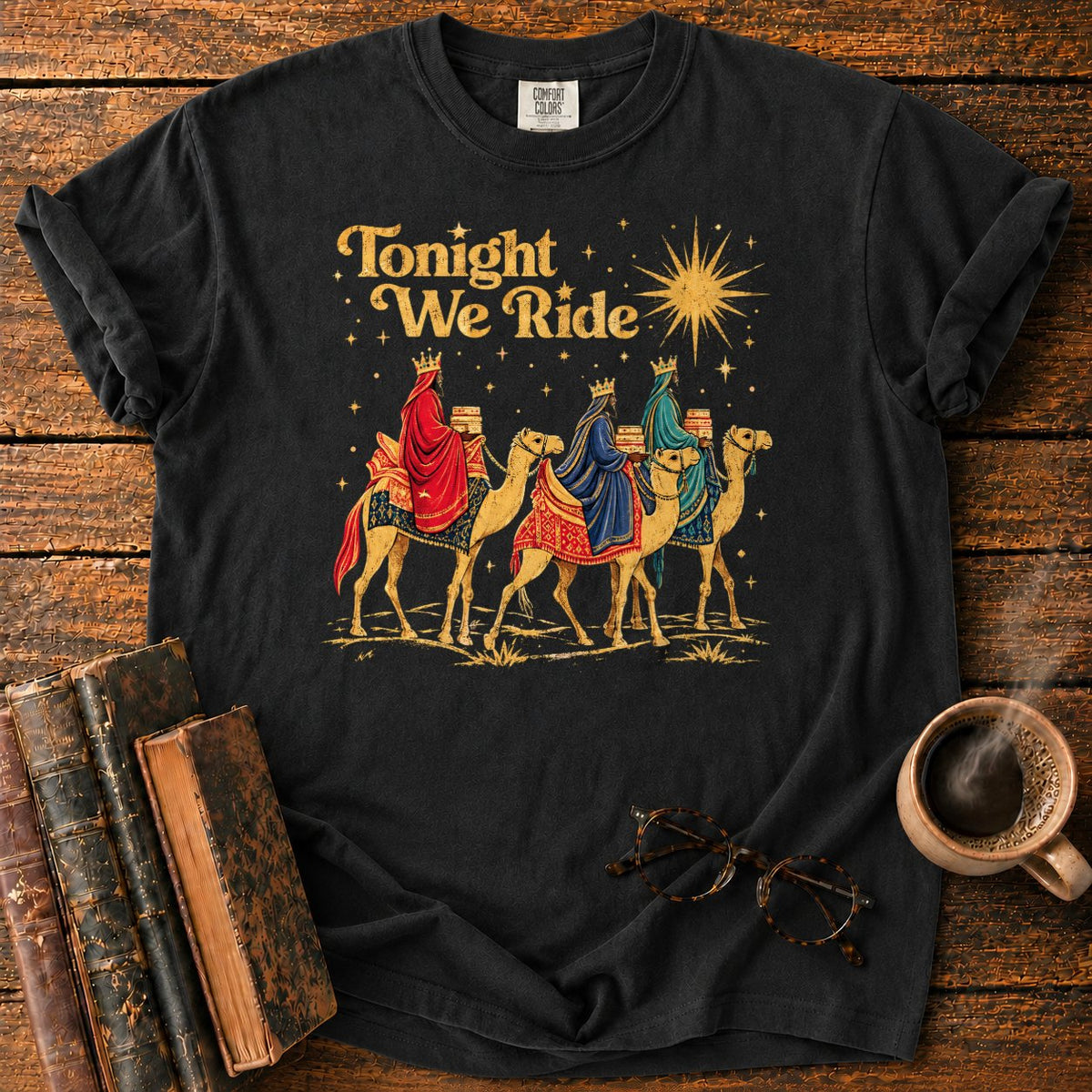 Tonight We Ride Vintage Camel Riders T-Shirt in Black – BooksThreads