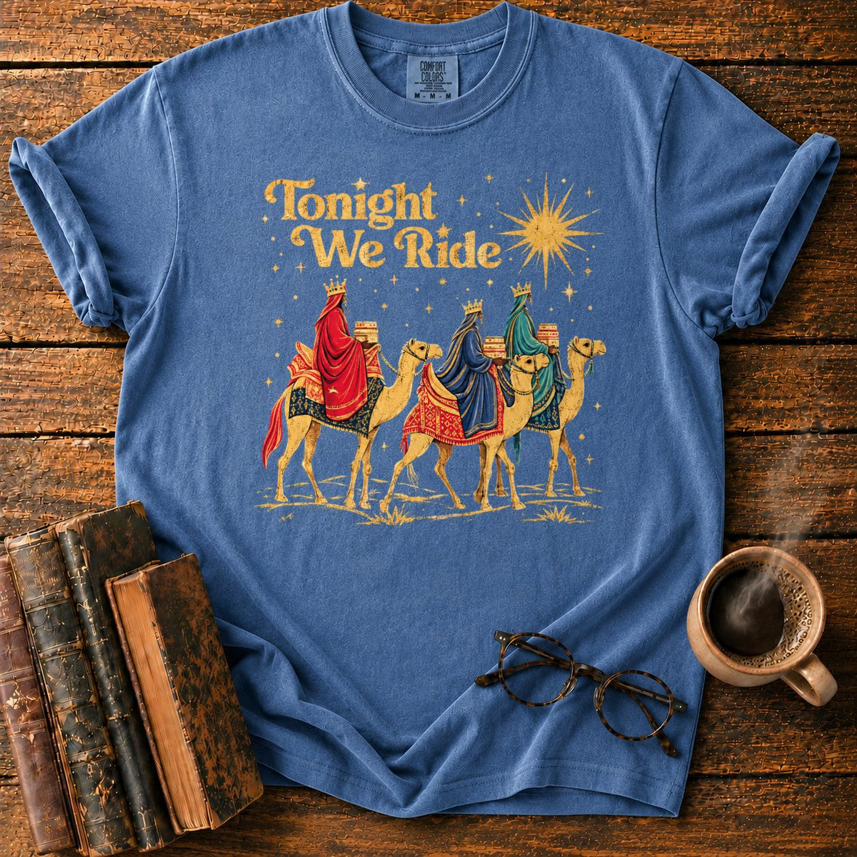 Tonight We Ride Vintage Camel Riders T-Shirt in Denim – BooksThreads
