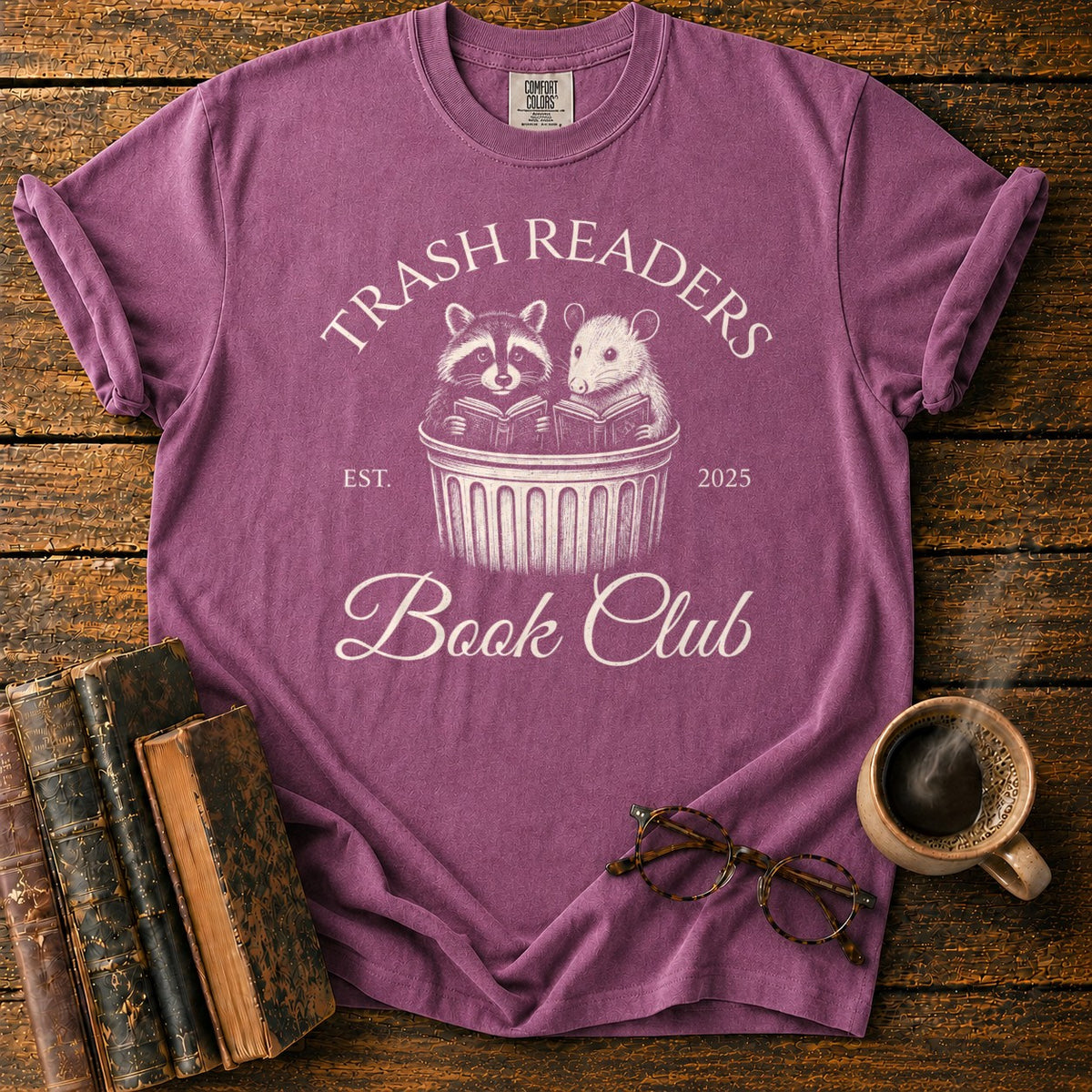 Trash Readers Book Club T-Shirt in Berry – BooksThreads