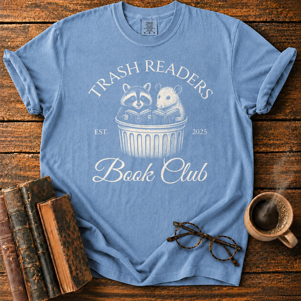Trash Readers Book Club T-Shirt in Blue Jean – BooksThreads