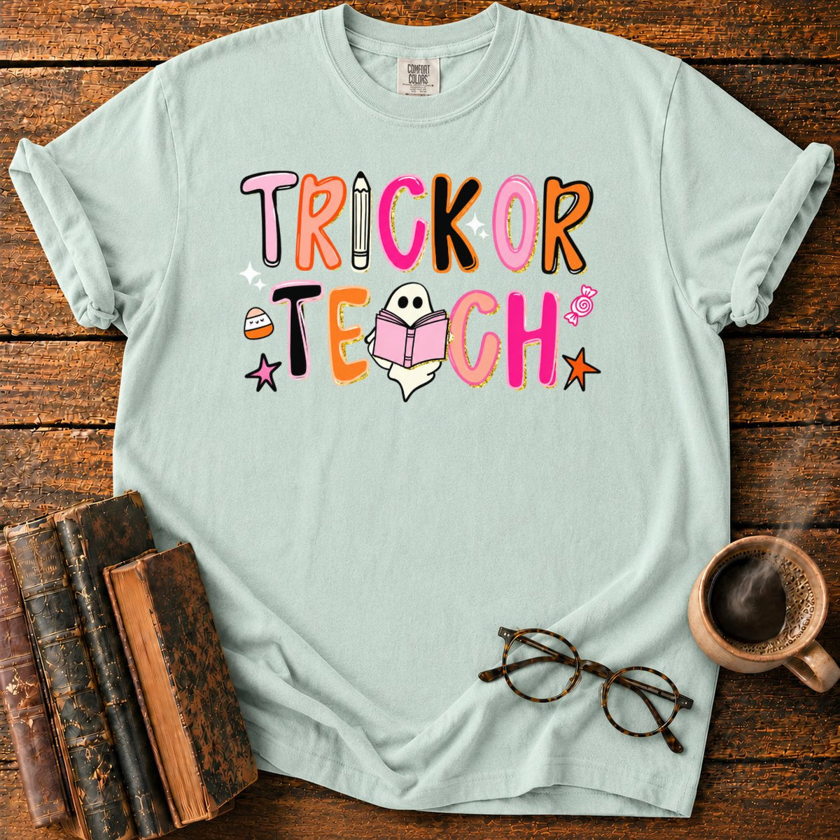 Trick Or Teach T-Shirt in Bay – BooksThreads