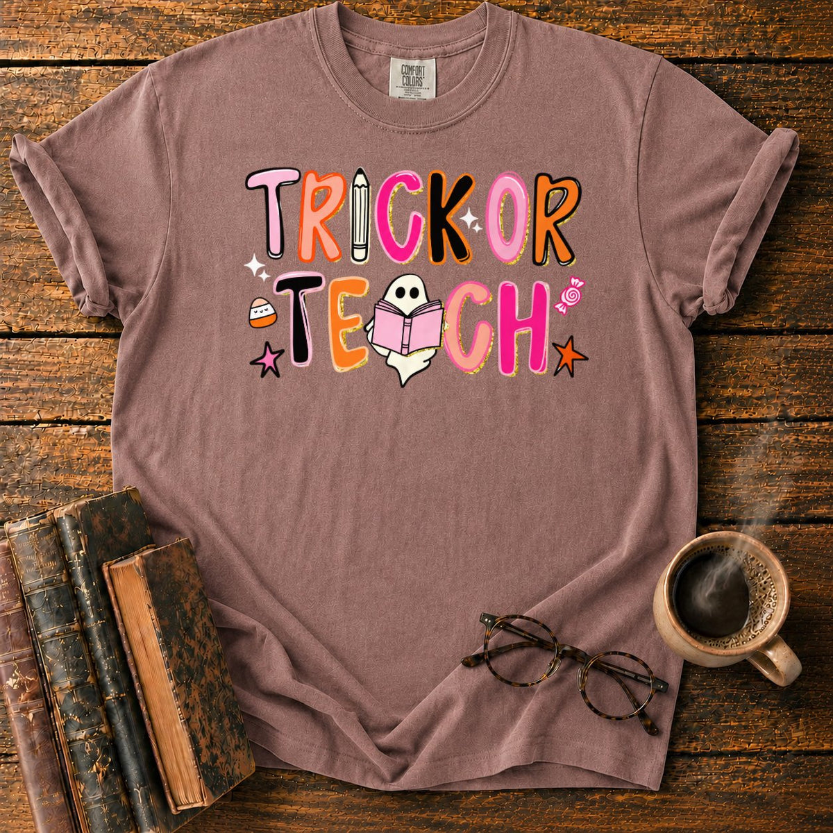 Trick Or Teach T-Shirt in Espresso – BooksThreads