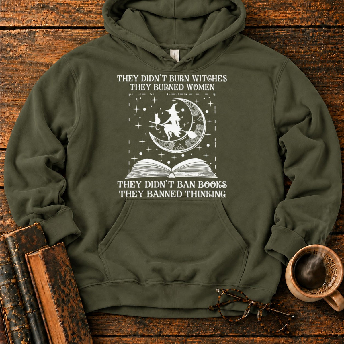 Witches, Books, and Banned Thinking Hoodie