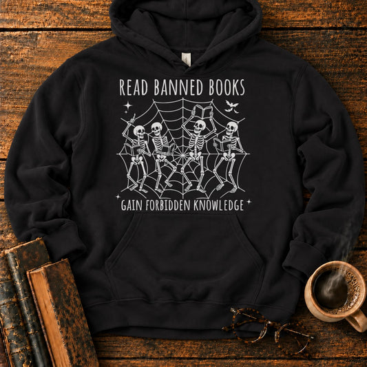Dancing Skeletons Reading Banned Books Hoodie