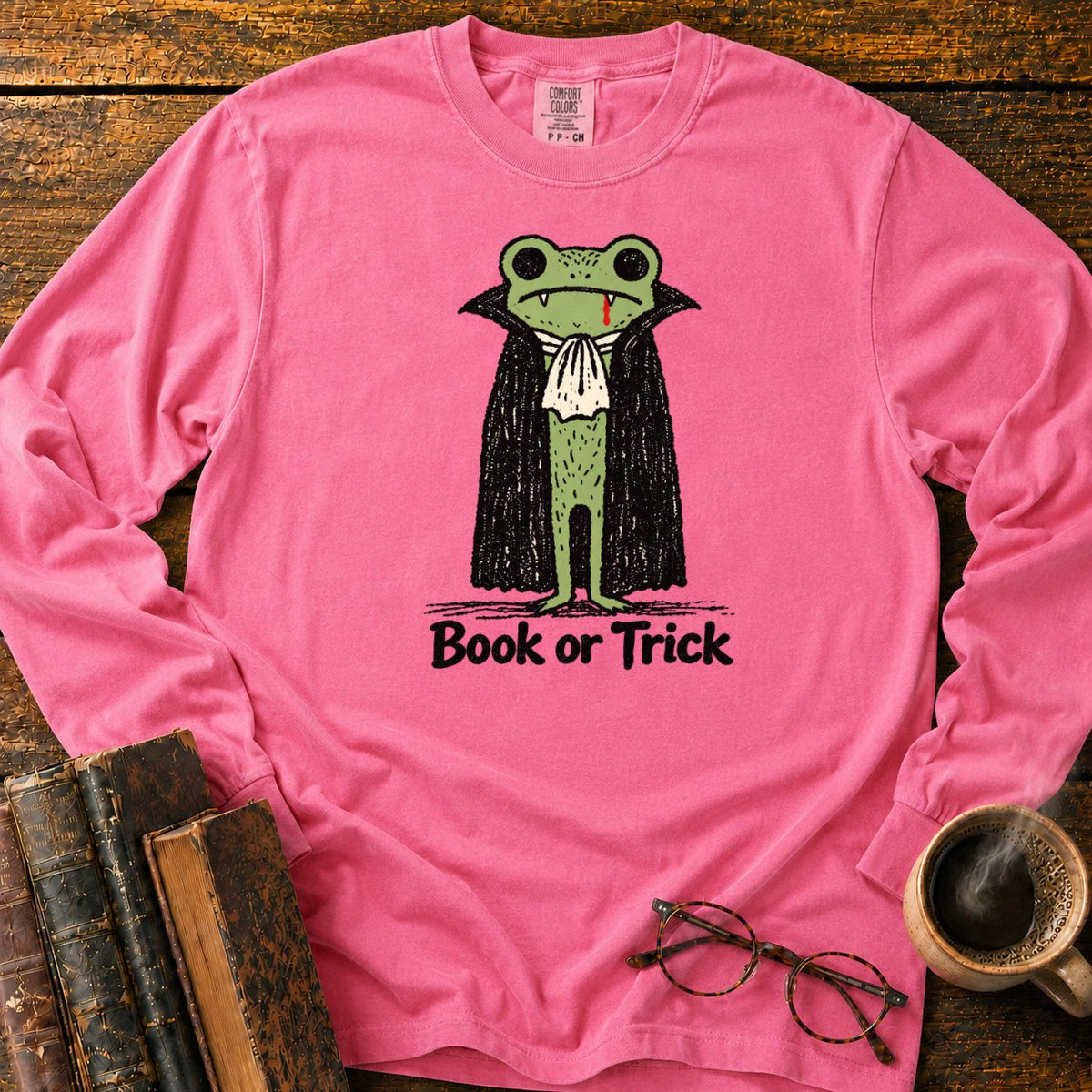 Vintage Vampire Frog LS T-Shirt in Blossom – BooksThreads