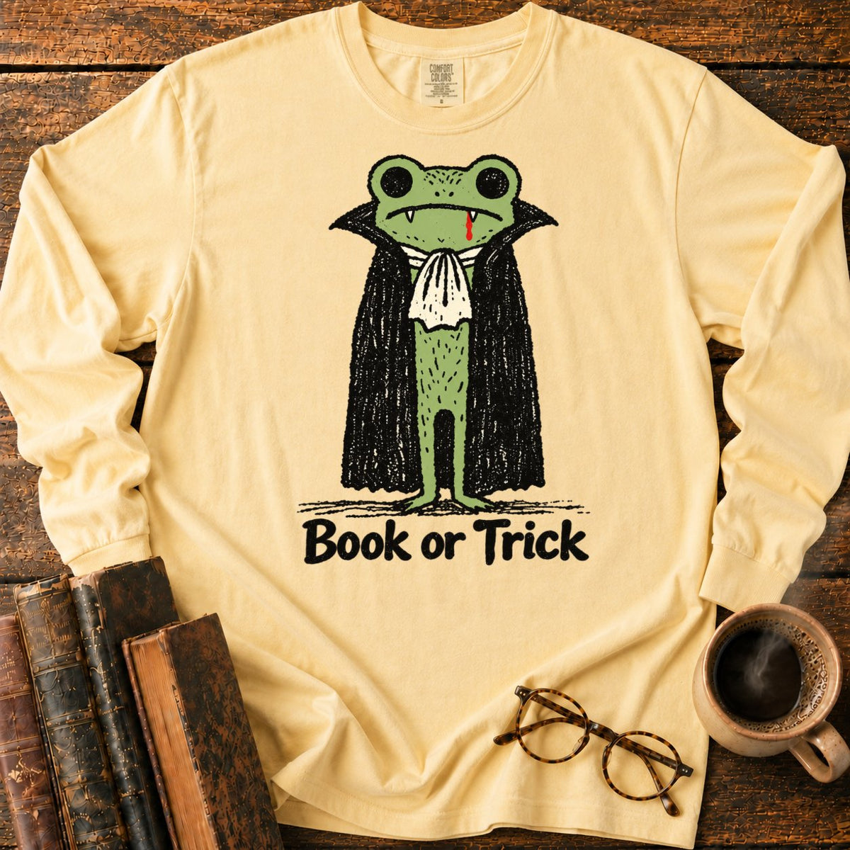 Vintage Vampire Frog LS T-Shirt in Butter – BooksThreads