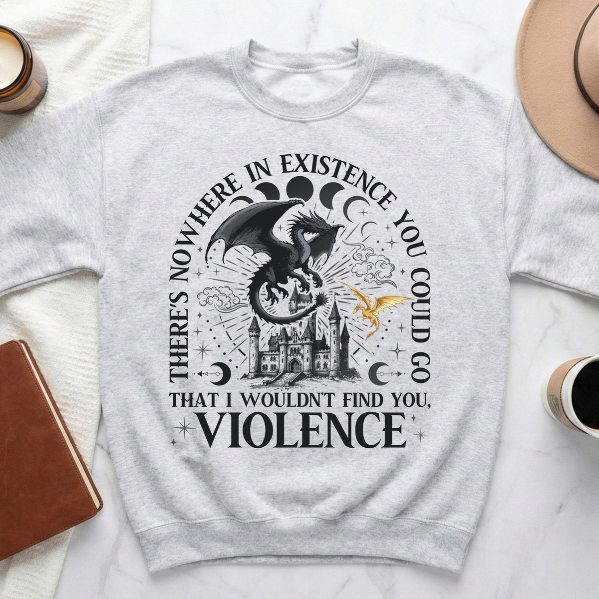 Violence Dragon Rider Iron Flame Quote Sweatshirt