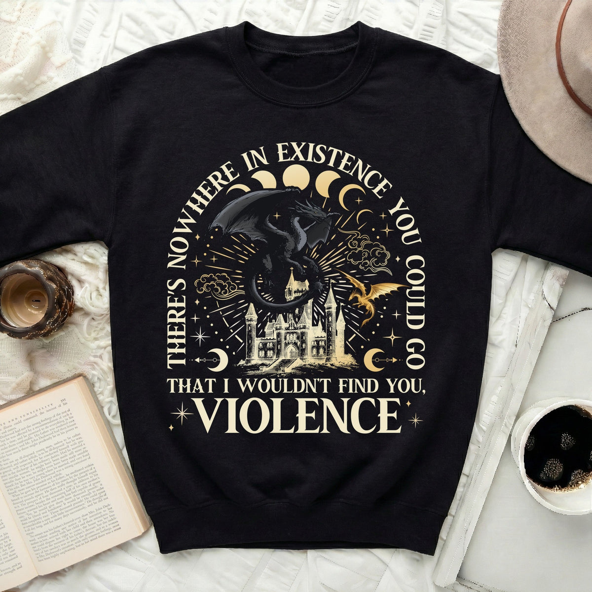 Violence Dragon Rider Iron Flame Quote Sweatshirt