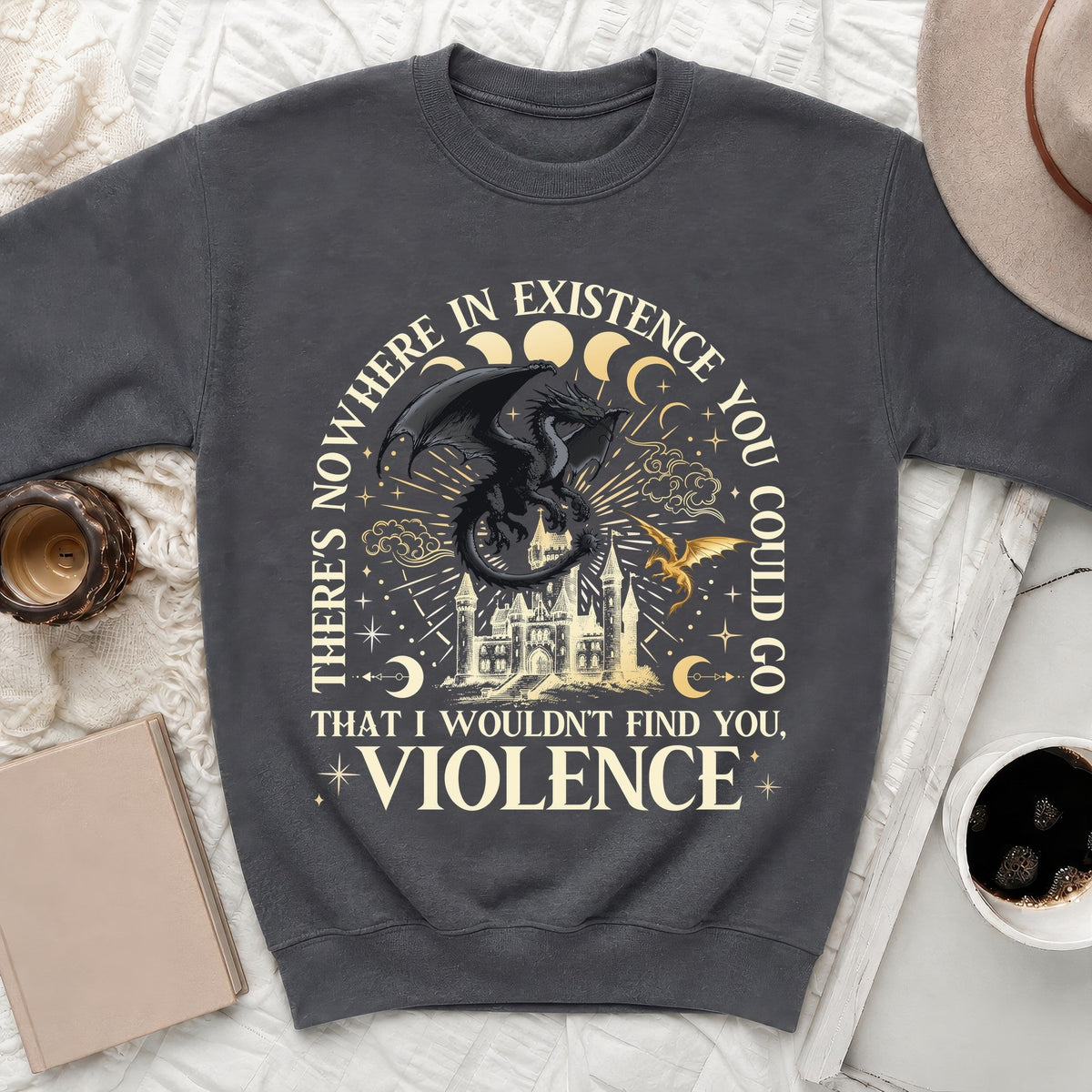 Violence Dragon Rider Iron Flame Quote Sweatshirt