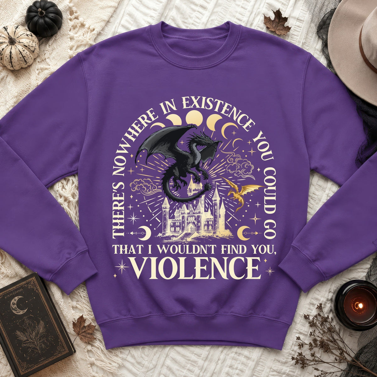 Violence Dragon Rider Iron Flame Quote Sweatshirt