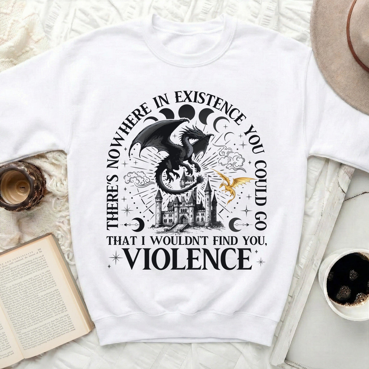 Violence Dragon Rider Iron Flame Quote Sweatshirt