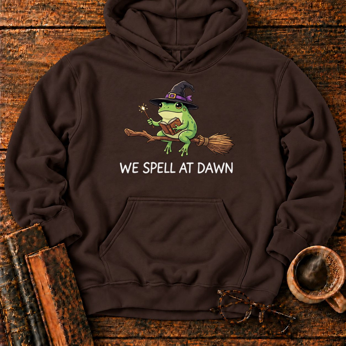We Spell At Dawn Hoodie in Dark Chocolate – BooksThreads