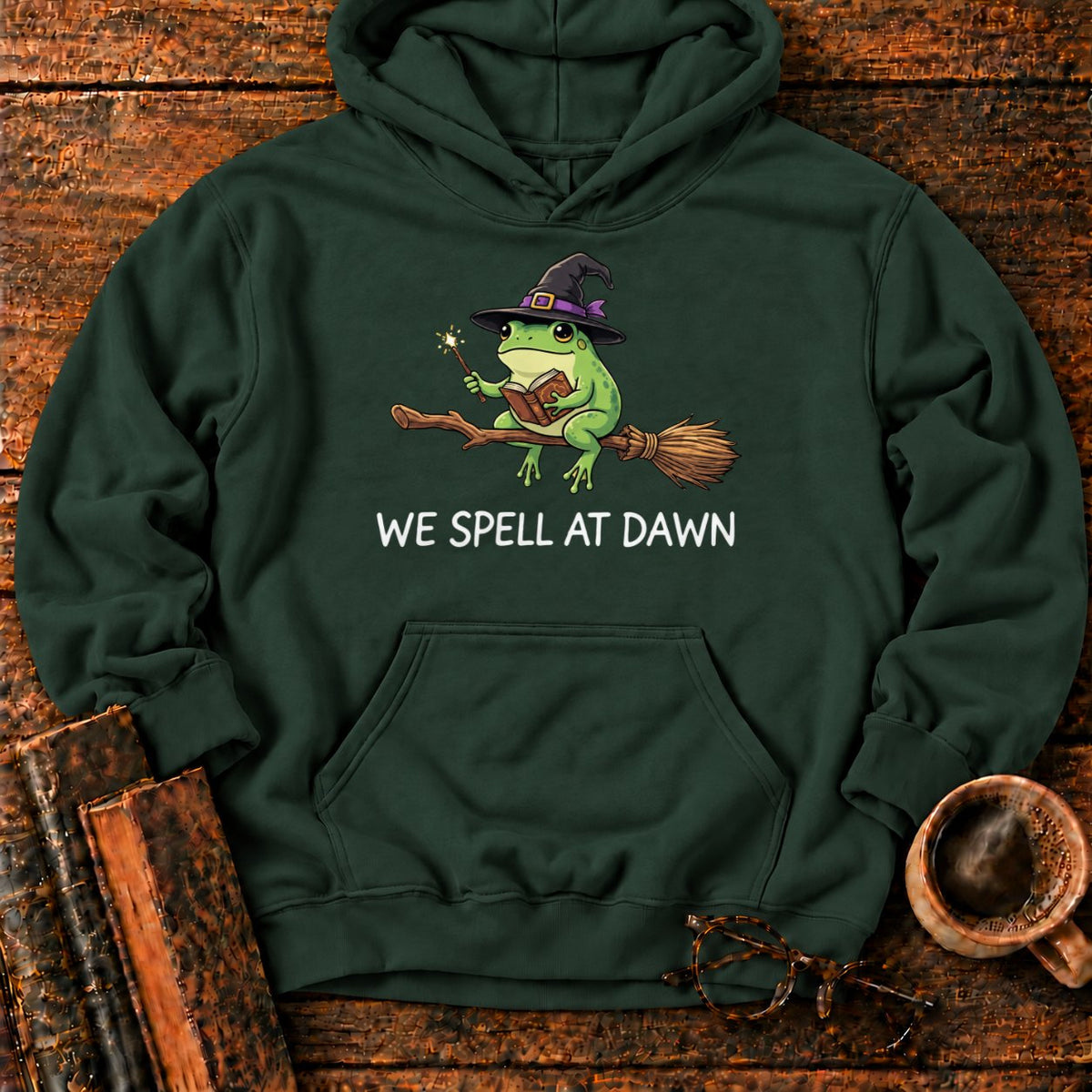 We Spell At Dawn Hoodie in Forest Green – BooksThreads