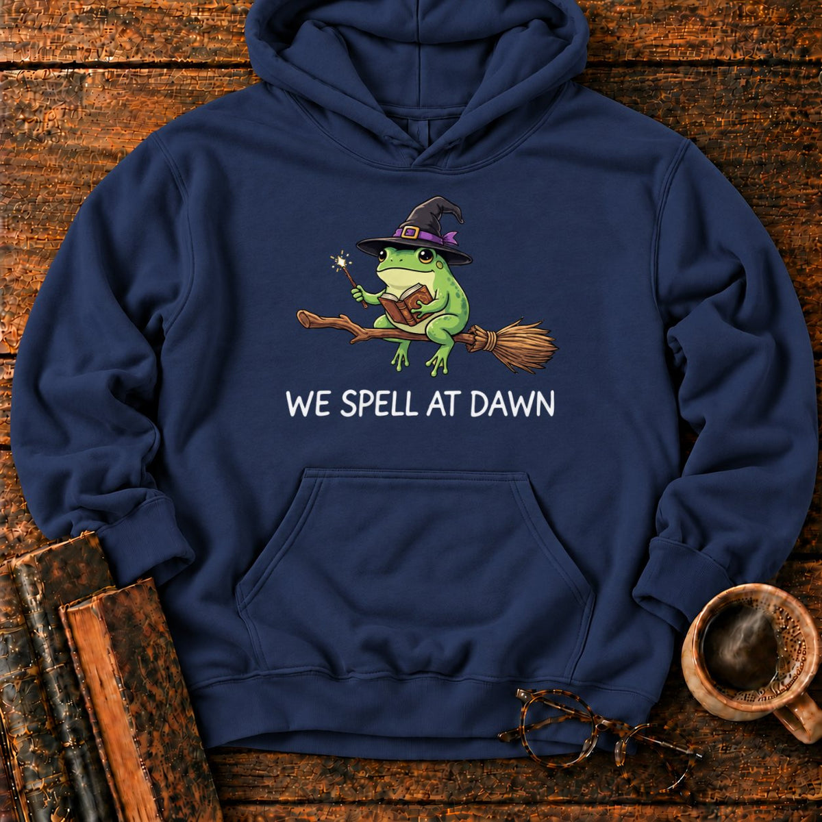 We Spell At Dawn Hoodie in Navy – BooksThreads