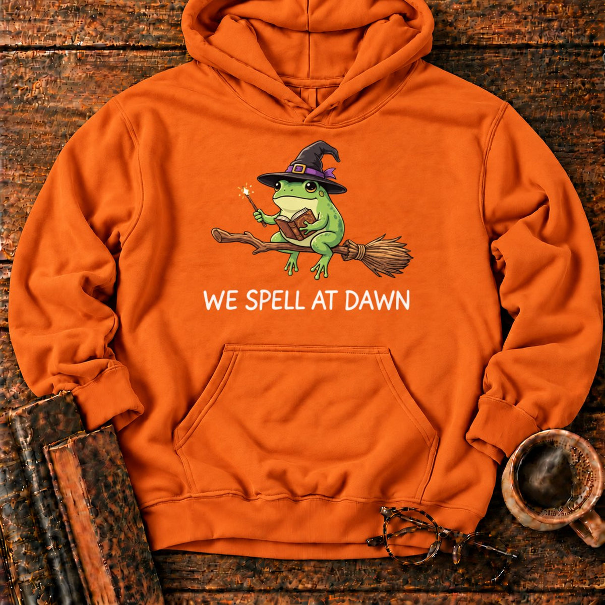 We Spell At Dawn Hoodie in Orange – BooksThreads