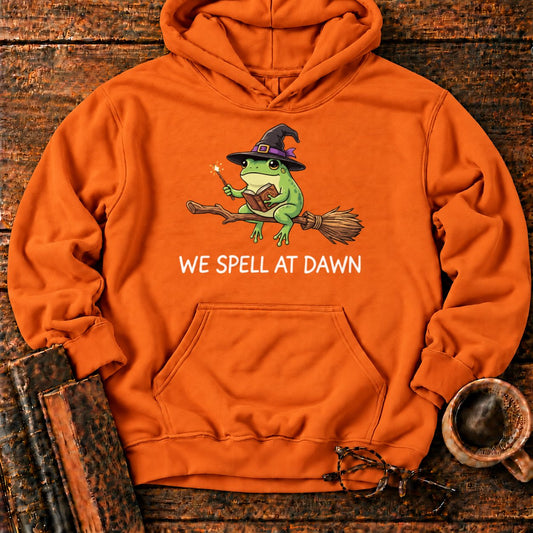 We Spell At Dawn Hoodie in Orange – BooksThreads