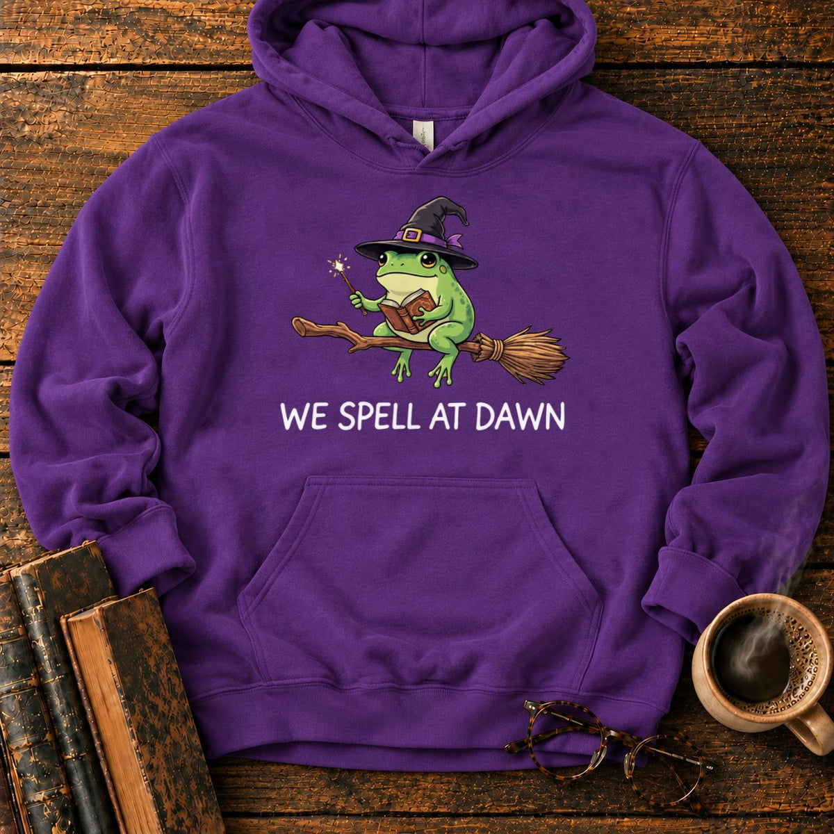 We Spell At Dawn Hoodie in Purple – BooksThreads