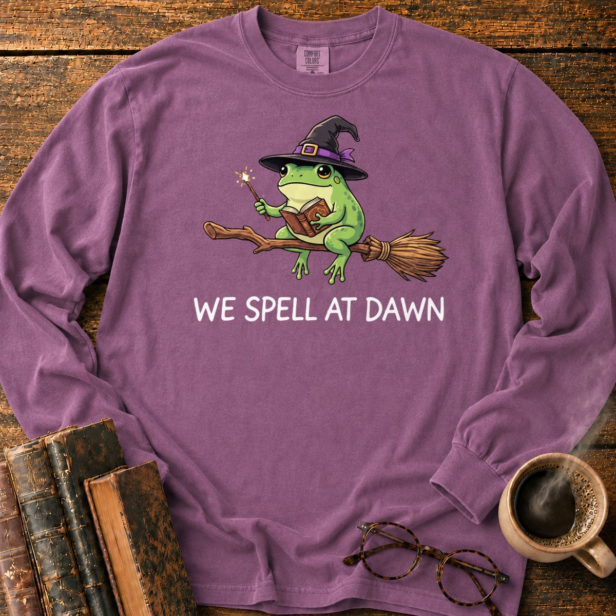 We Spell At Dawn LS T-Shirt in Berry – BooksThreads