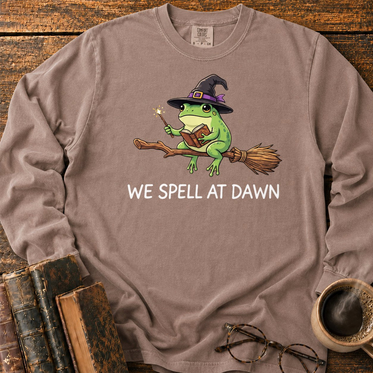 We Spell At Dawn LS T-Shirt in Espresso – BooksThreads
