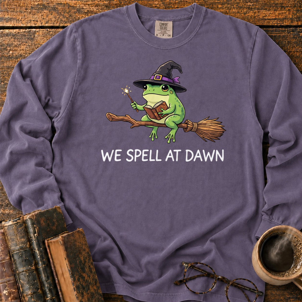 We Spell At Dawn LS T-Shirt in Grape – BooksThreads