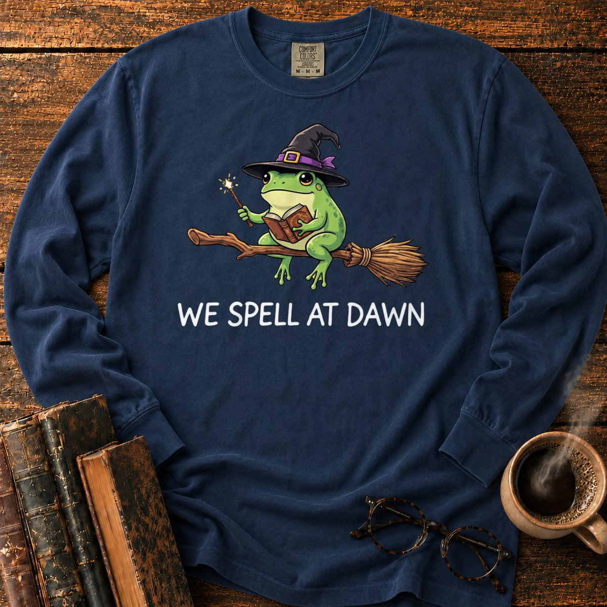 We Spell At Dawn LS T-Shirt in Midnight – BooksThreads