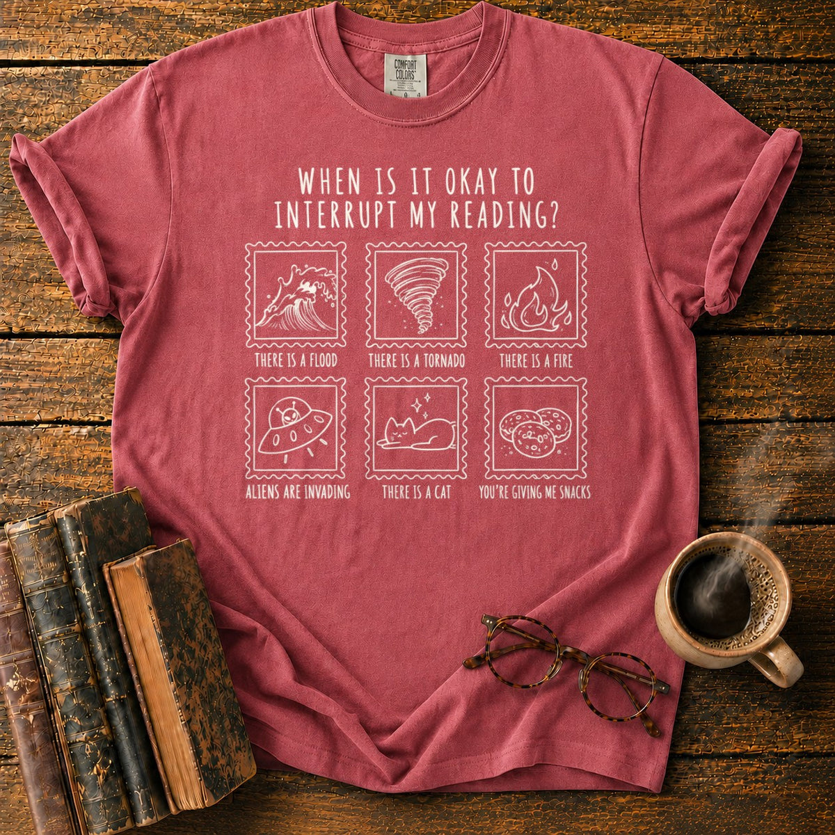 When Is It Okay To Interrupt My Reading T-Shirt in Watermelon – BooksThreads