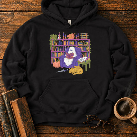 Whimsical Ghost, Books, And Sleeping Dragon Hoodie in Black – BooksThreads