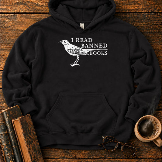 White Songbird And Banned Books Hoodie in Black – BooksThreads