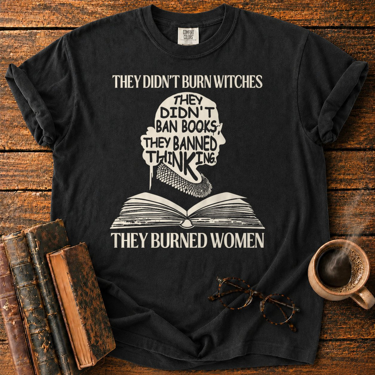 Witches, Books, And Banned Thinking T-Shirt in Black – BooksThreads