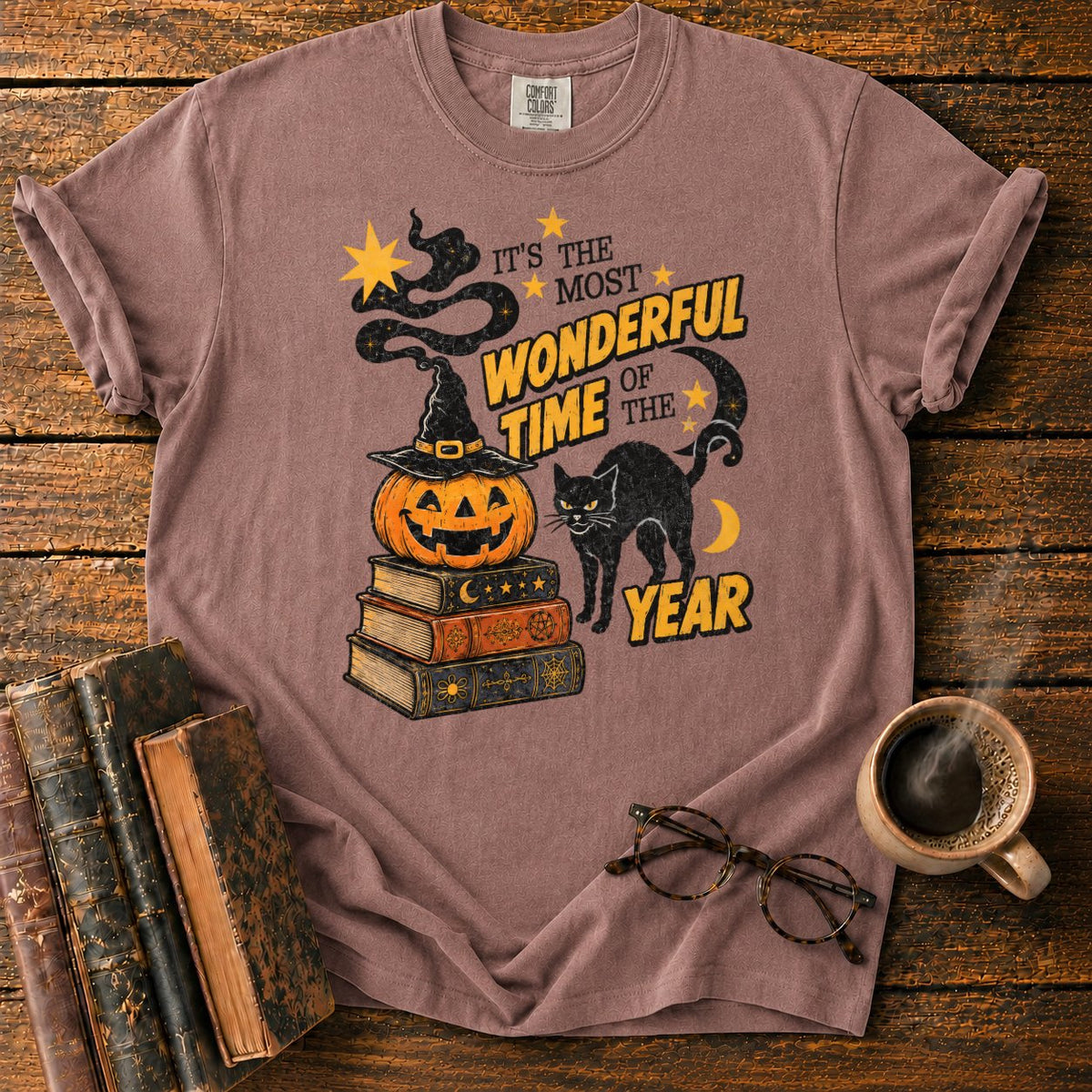 Wonderful Halloween Night T-Shirt in Espresso – BooksThreads