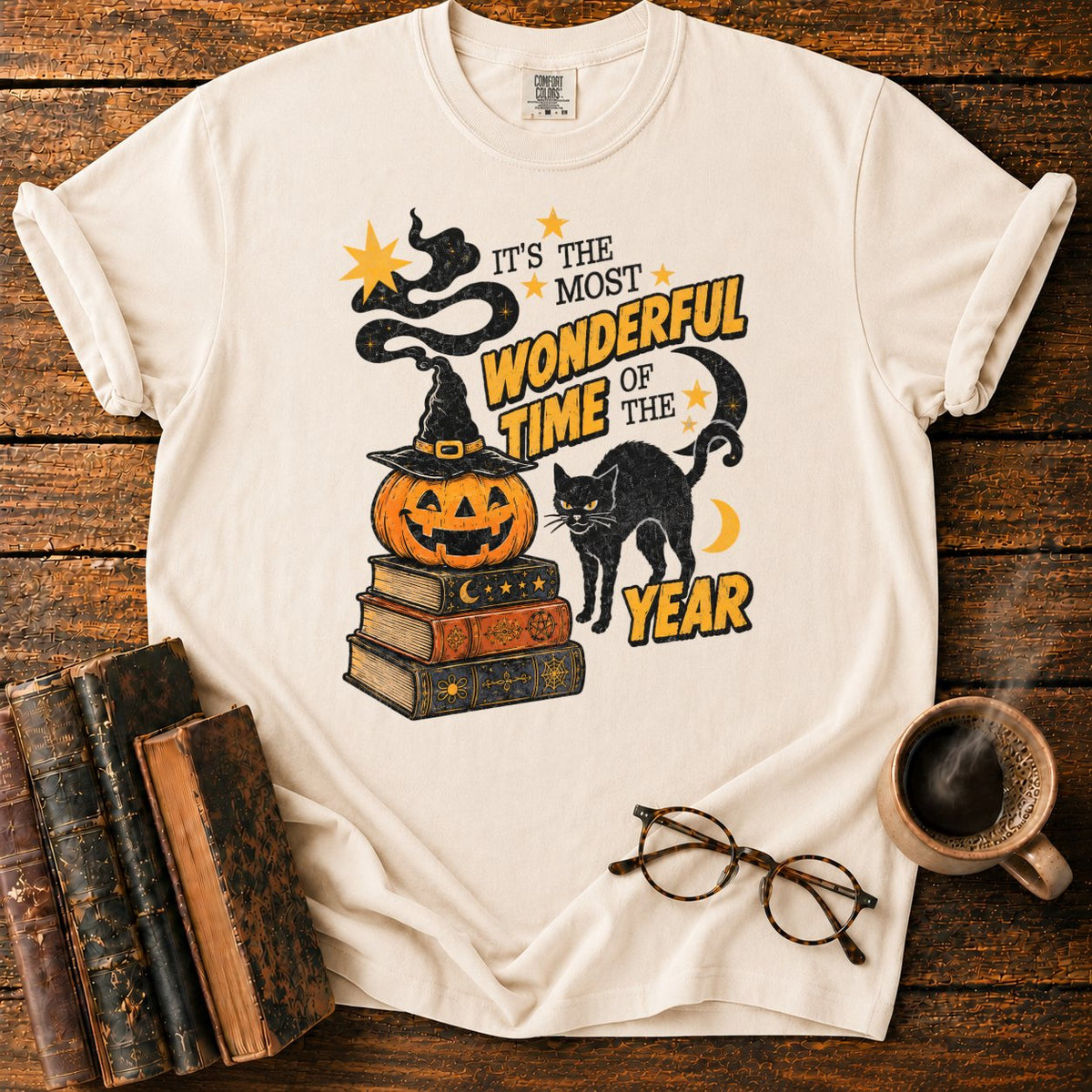 Wonderful Halloween Night T-Shirt in Ivory – BooksThreads